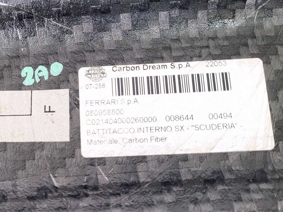 Ferrari 430 Scuderia, Spider 16M - nakładka progu próg LEWA - CARBON