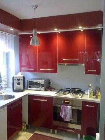 Fronty kuchenne IKEA czerwone komplet z uchwytami 8 szt