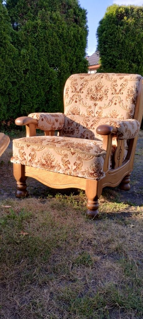 Komplet retro sofa i dwa fotele królewski zestaw
