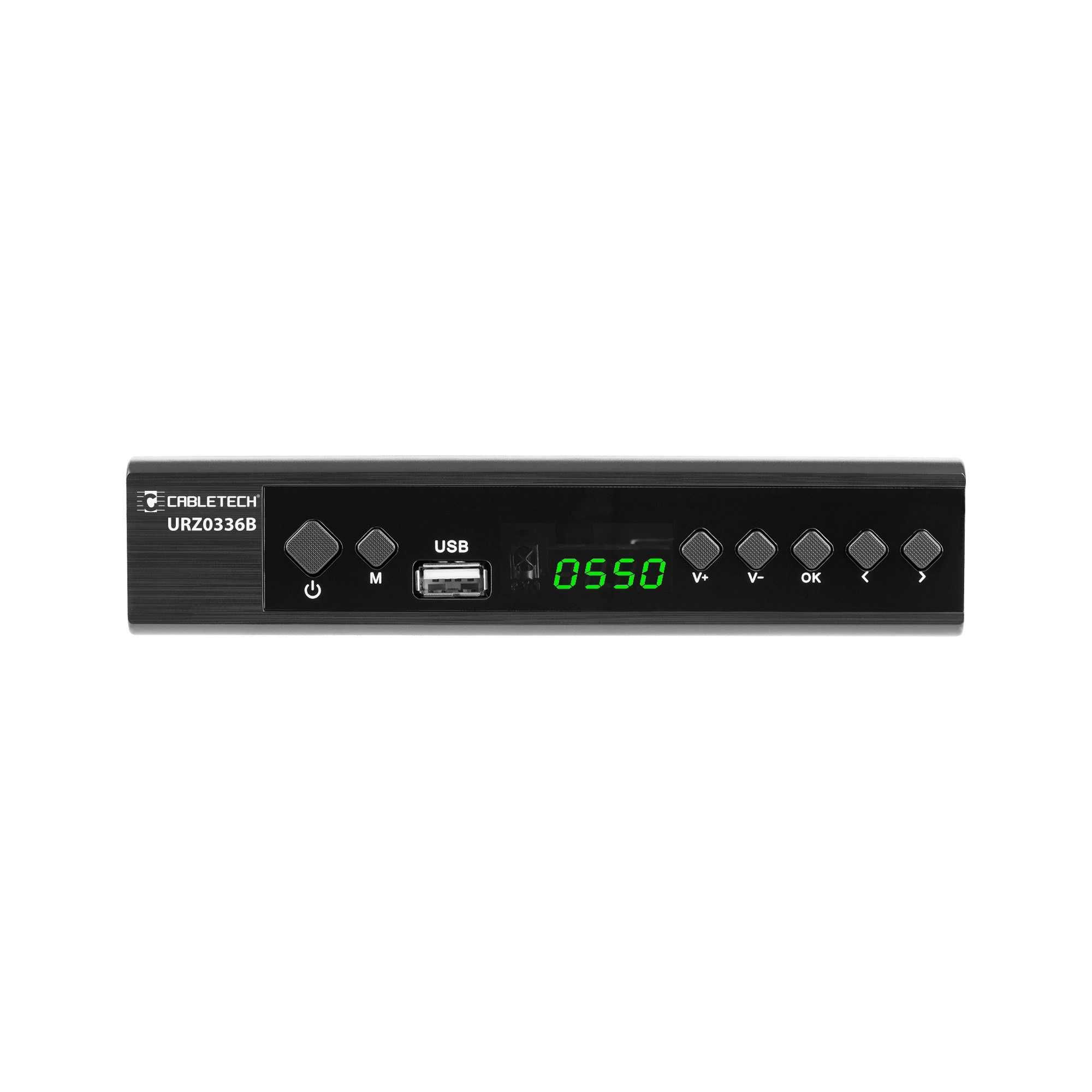 tuner Cabletech URZ0336B DVB-T2/C dekoder naziemny i kablowy 2x USB