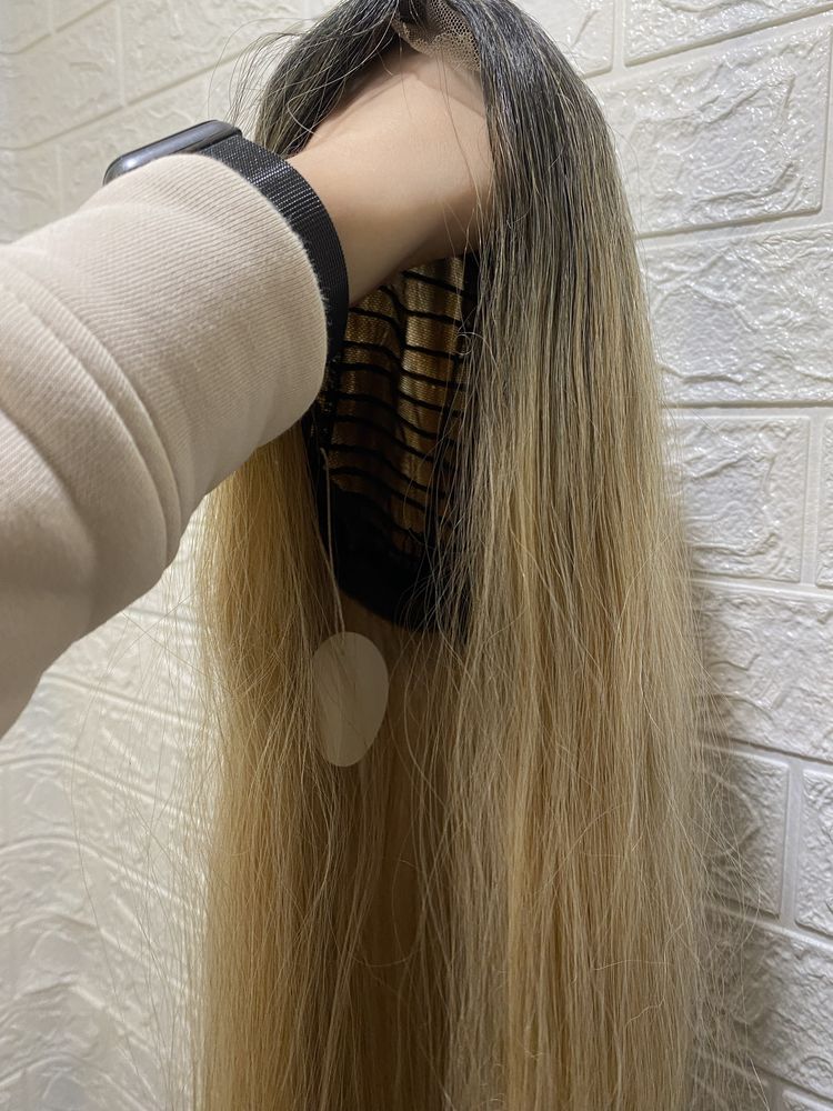 Дуже довге волосся перука блонд (парик)