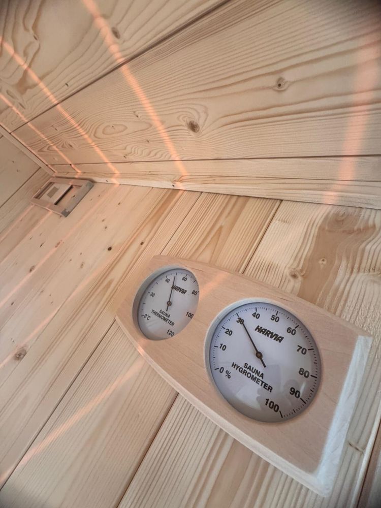 Sauna ogrodowa zewnetrzna Modrzew Huum Harvia