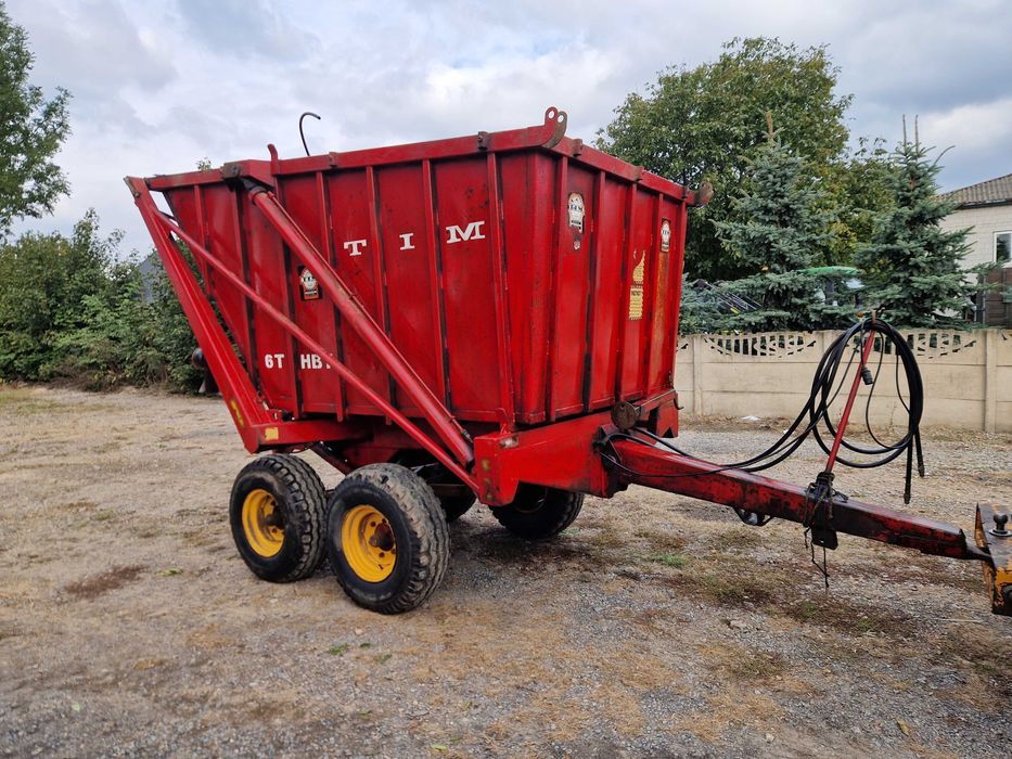 Przyczepa przeladowcza wysokiego wywrotu tandem TIM 6 T wywrotka