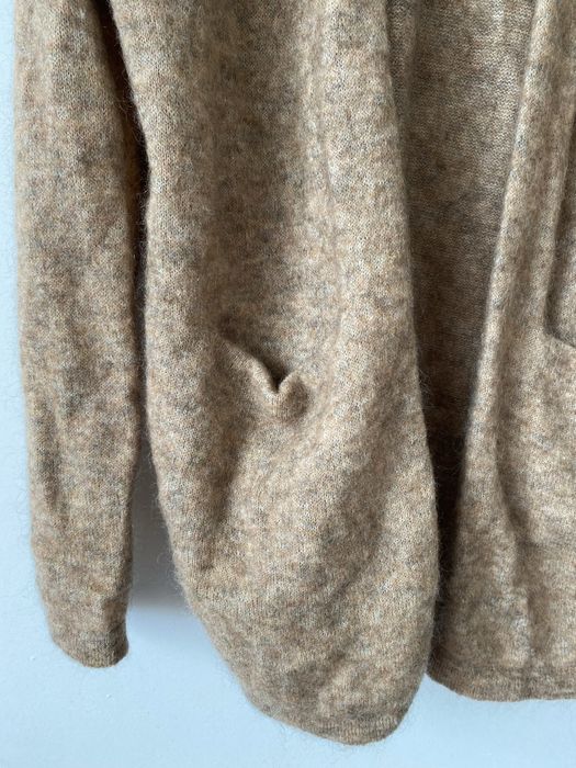 H&M camelowy kardigan puszystu sweter moher wełna