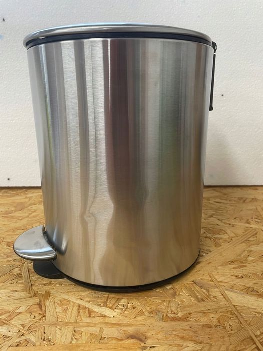 Badiona Kosz Łazienkowy 5l Ze Stali Nierdzewnej z Pedałem Srebrny