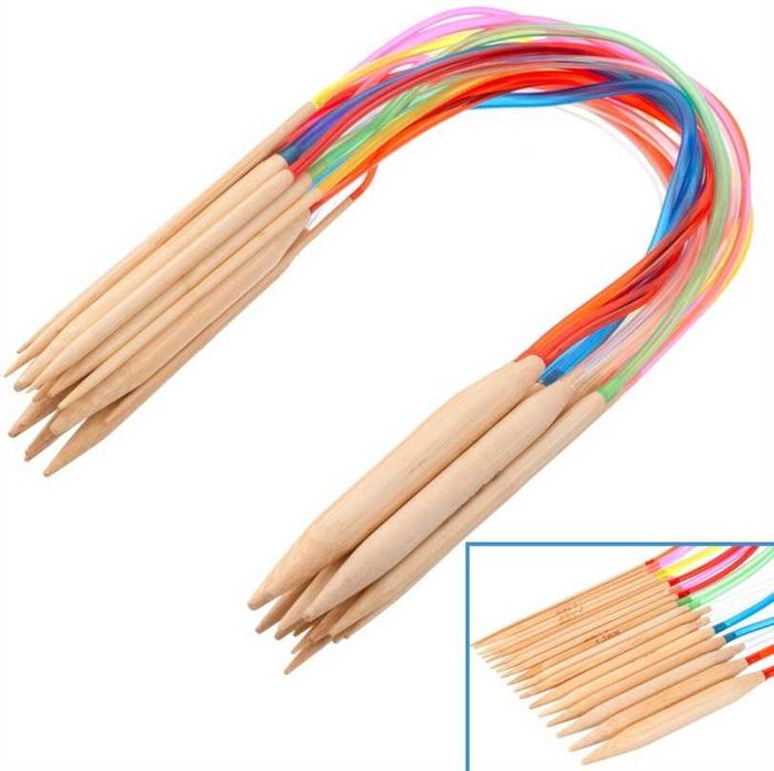 Спиці для в'язання / спицы для вязания / набір 18 штук - 40 см довжина