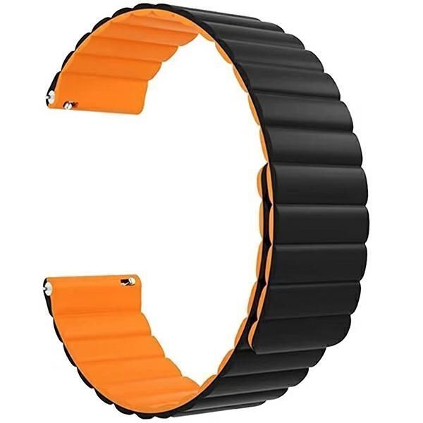 Beline Pasek Watch 22Mm Magnetic Czarno-Pomarańczowy Black/Orange