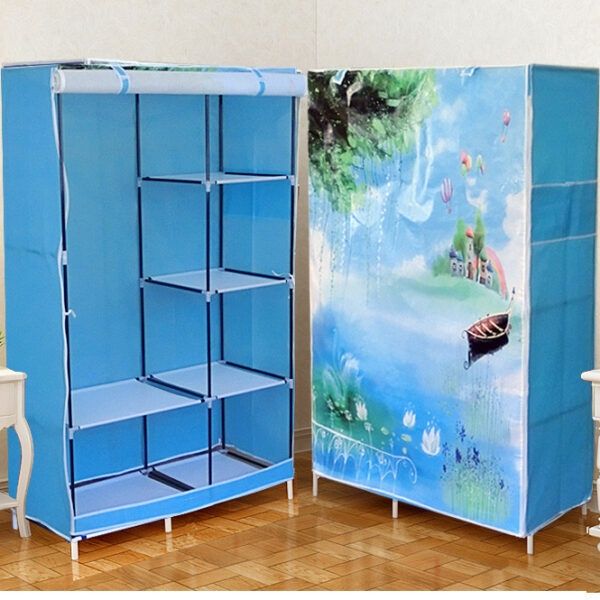 Тканевый шкаф складной STORAGE WARDROBE KM-105 на 2 секции (106х45х170