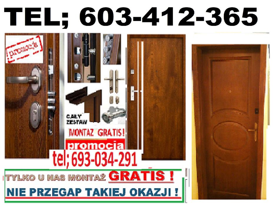 Drzwi WEJŚCIOWE zewnętrzne z montażem ,wewnątrzklatkowe akustyczne
