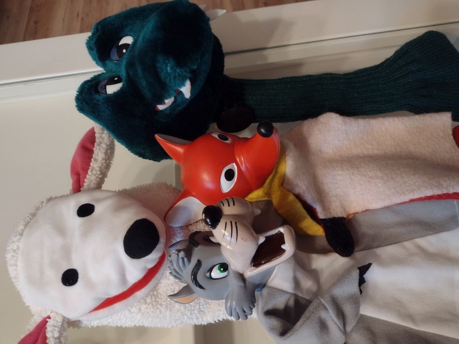 Pacynki na rękę żaba Kermit miś Fozzie kot