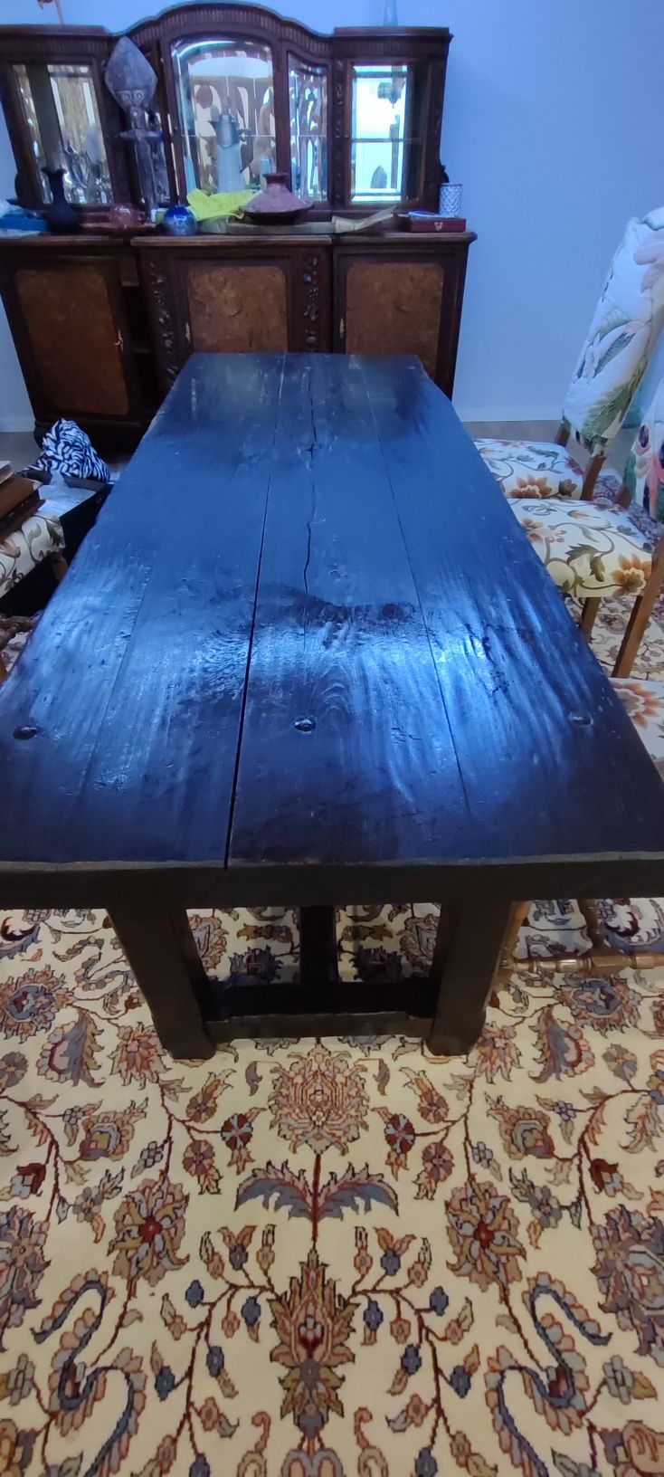 Mesa de fazenda em Carvalho