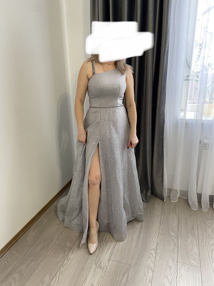 Сукня, срібна, розмір М