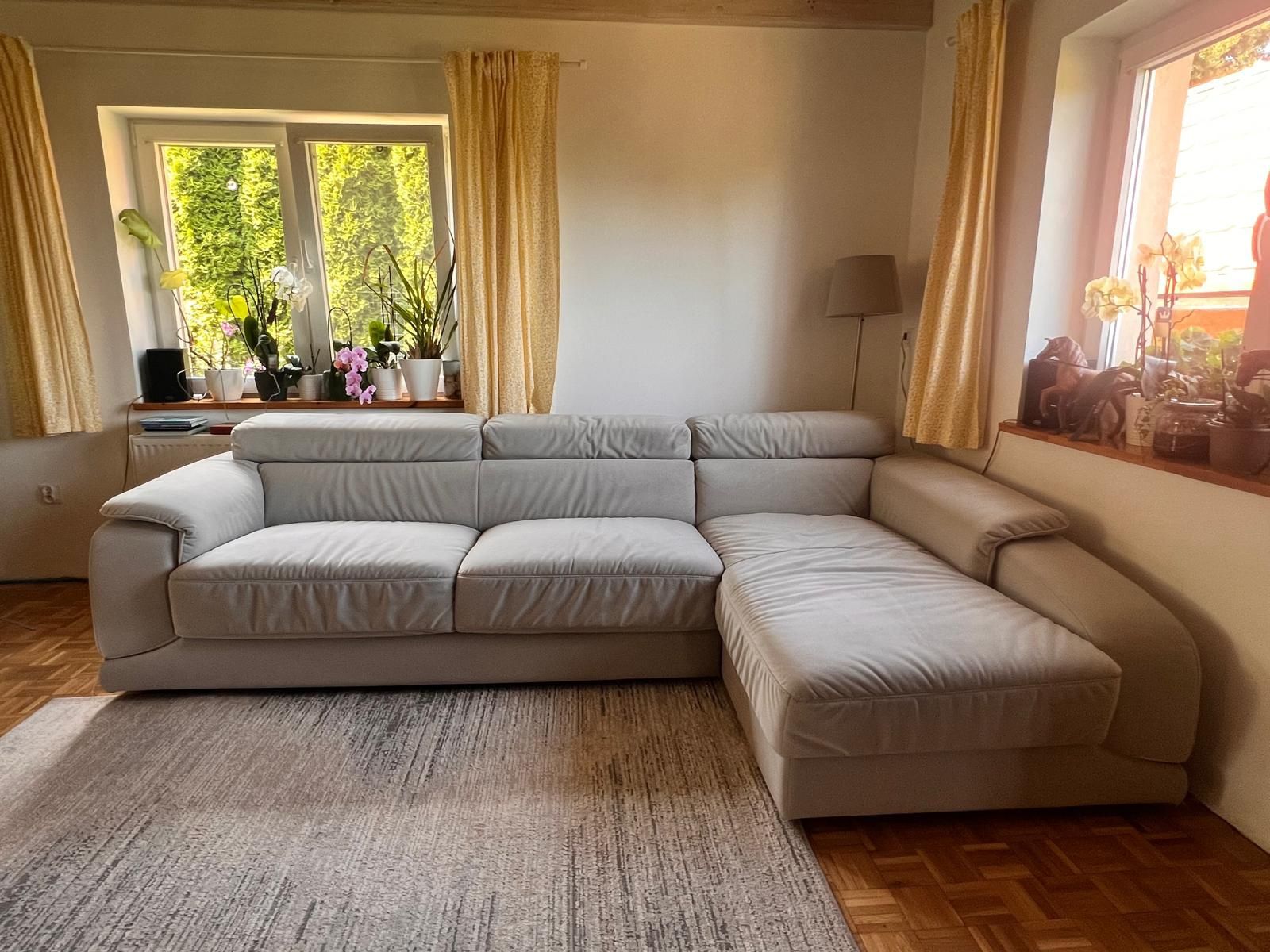 Narożnik kler materiałowy zadbany bardzo wygodny