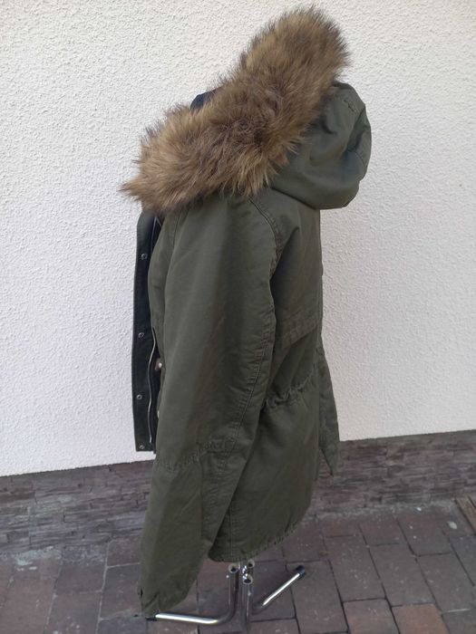 H&M Divided. Damska parka, khaki. Roz 42