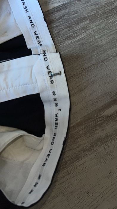 Szerokie spodnie eleganckie garniturowe rozmiar XL czarne