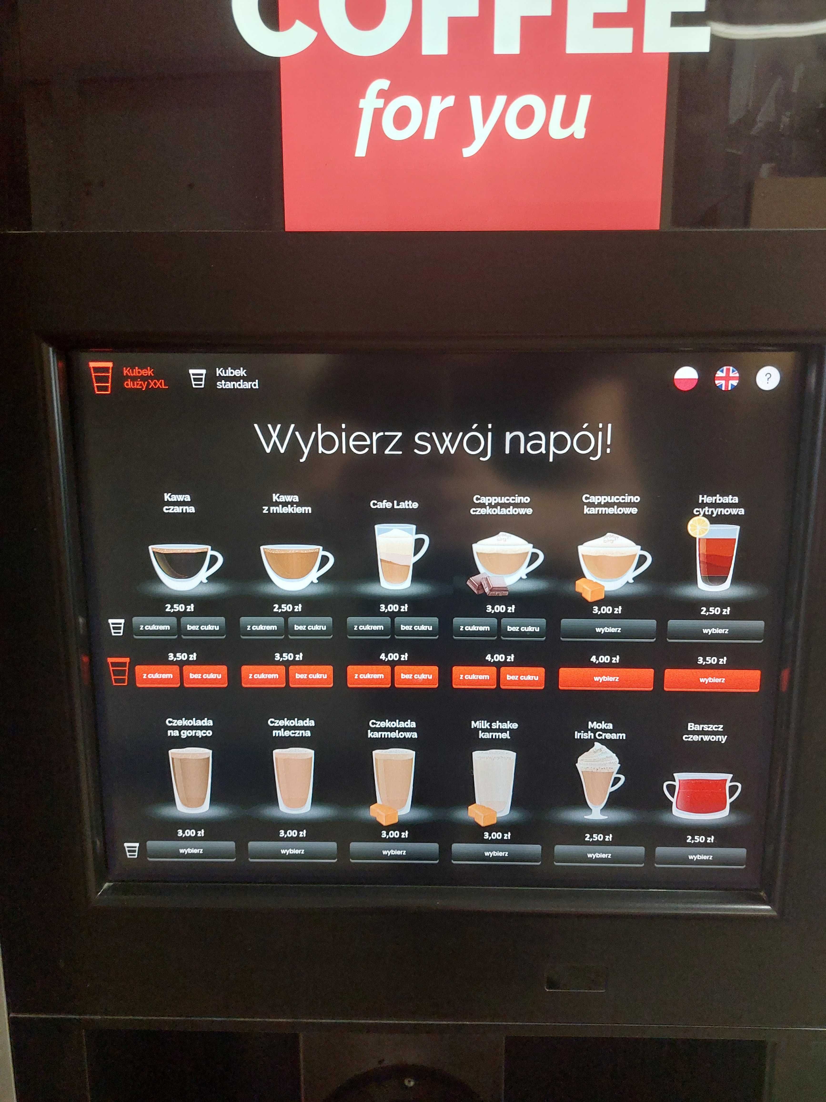 Automat Wittenborg 7600IN dotykowy Necta - Nowoczesny
