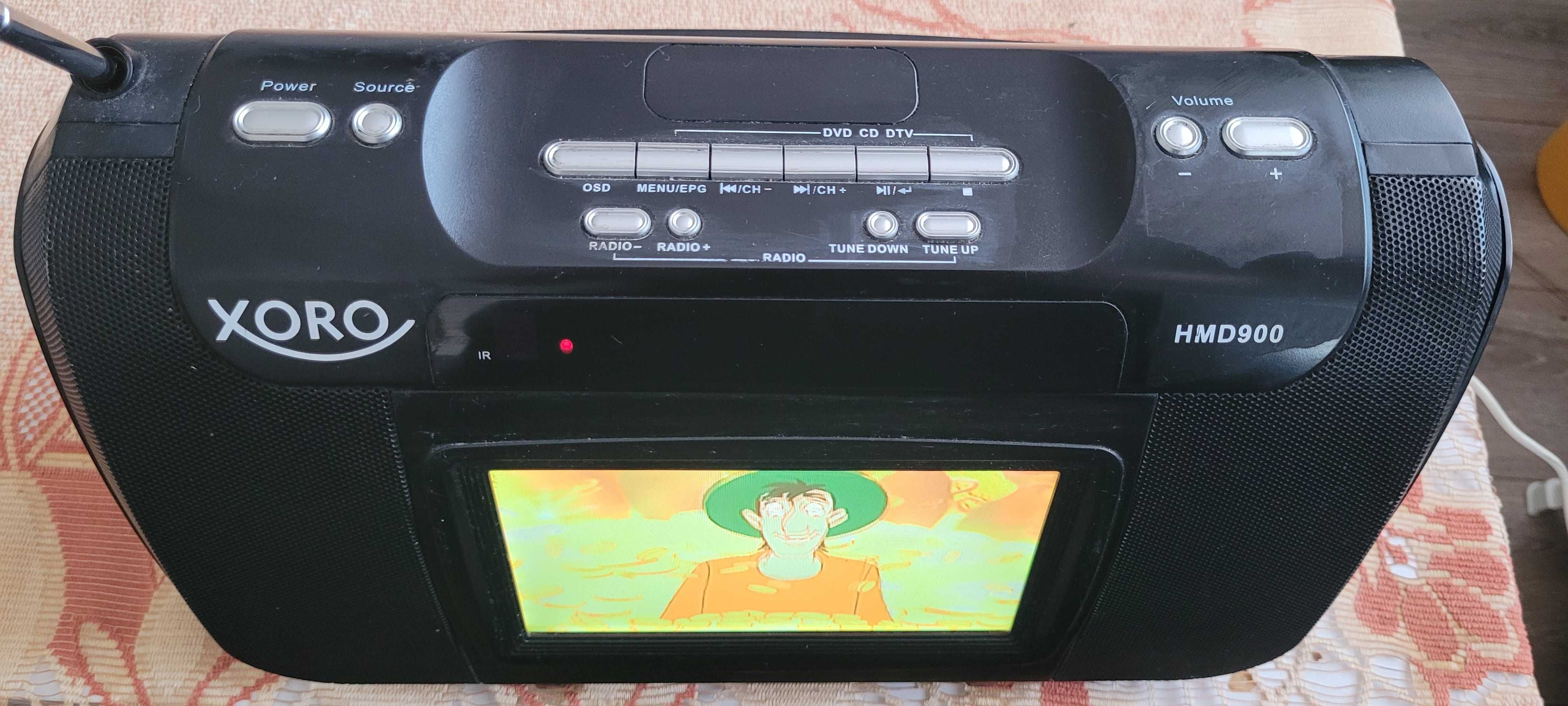 Boombox z ekranem radio telewizor odtwarzacz dvd z ekranem 7"