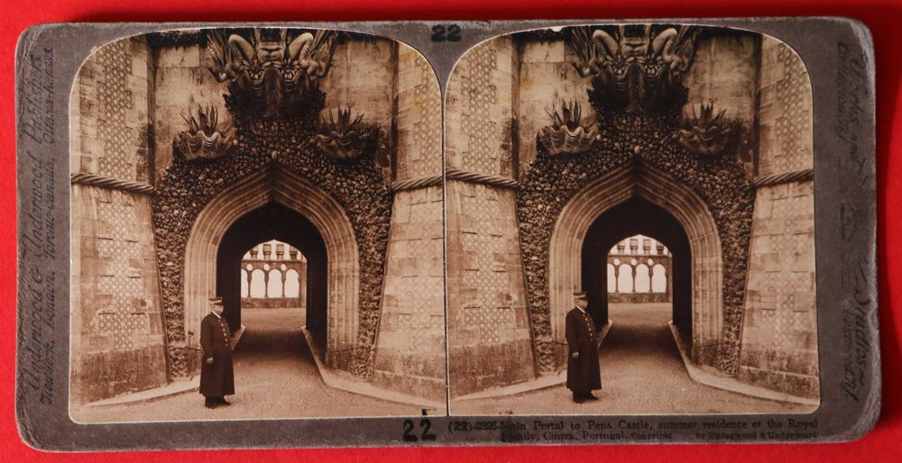 Sintra Paço da Pena porteiro, estereovista Underwood & Underwood