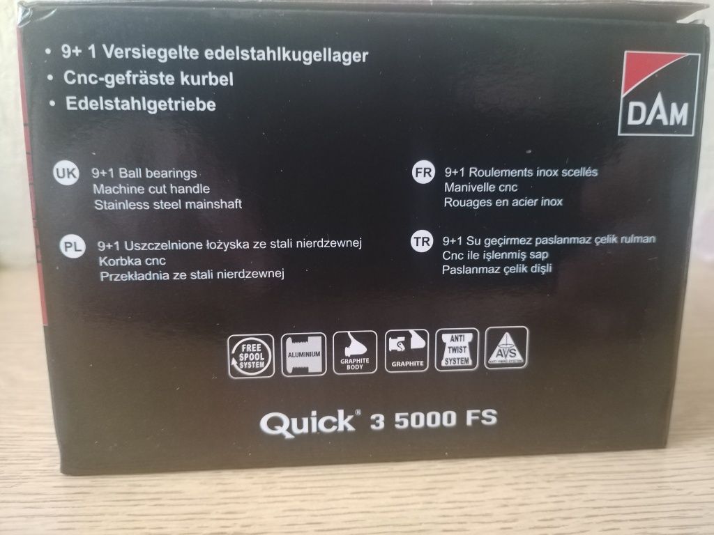 Kołowrotek z wolnym biegiem DAM Quick 3 5000FS