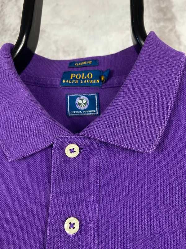 Polo Ralph Lauren wimbledon koszulka fioletowa Purple tee luxury sport