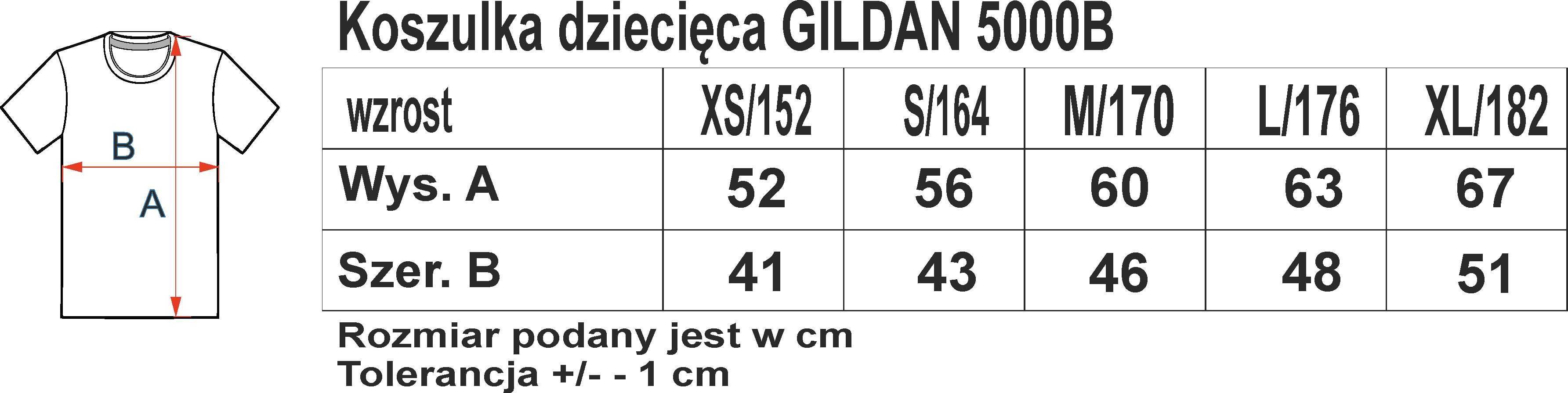 Koszulka dziecięca GILDAN Heavy Cotton biała M