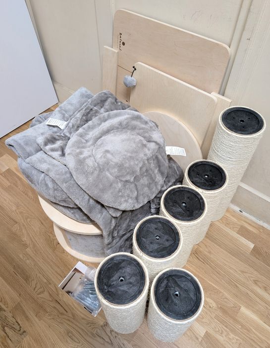 Natural Paradise Drapak dla Kota Magnolia XL Jasnoszary 175cm WIELKI U