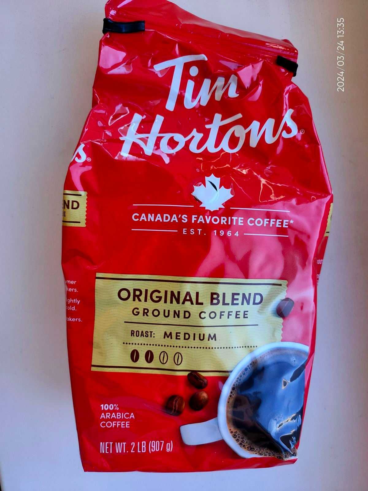 Кава мелена середнього обсмаження Tim Hortons Original Blend 907 гр.