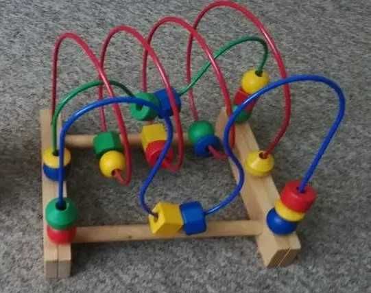 MULA Ikea przeplatanka labirynt sorter drewniana zabawka edukacyjna