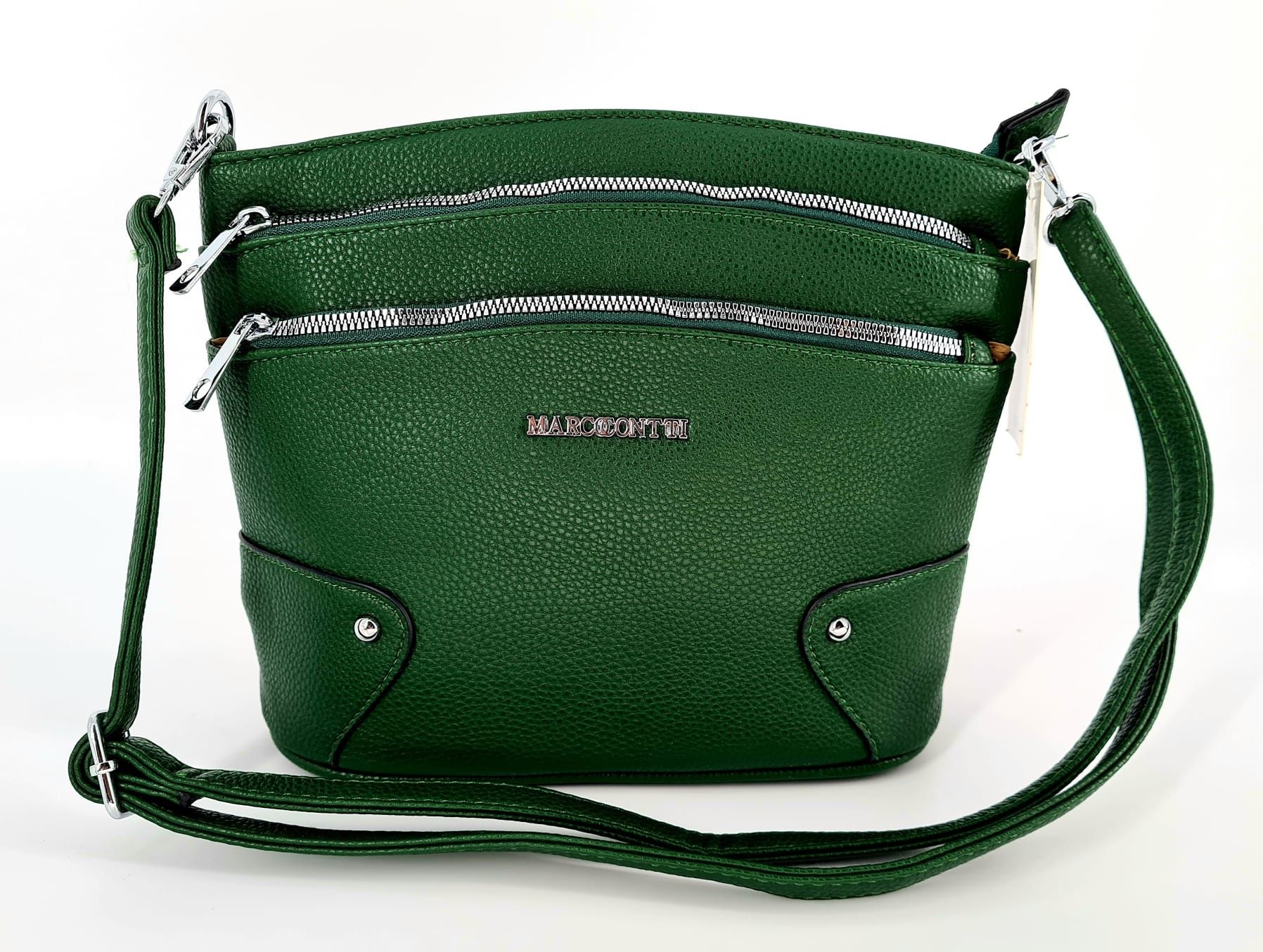 Nowa modna torebka na ramię marki Marco Contti zielona ciemna