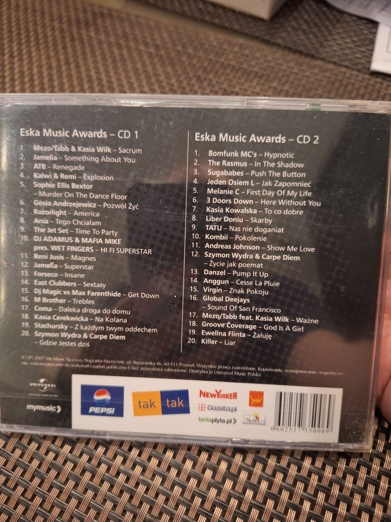 Płyta CD eska music awards 2007