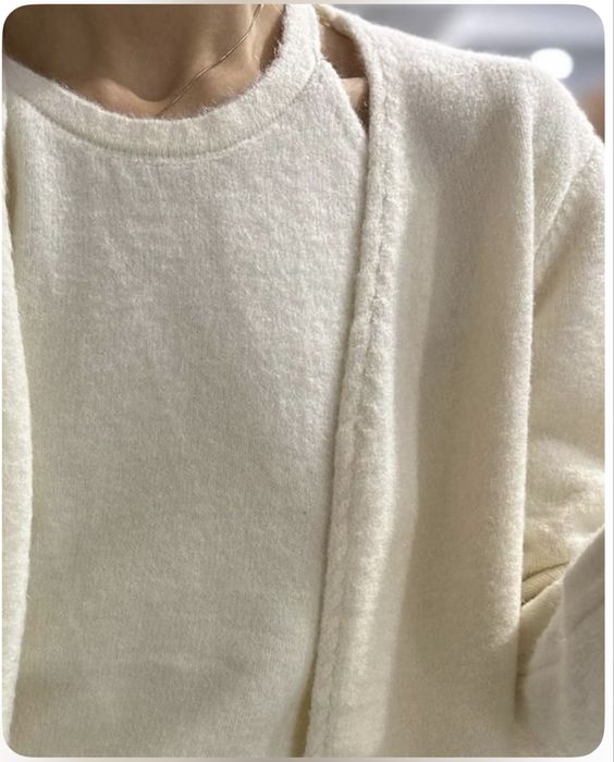 Кофта двійка молочного кольору