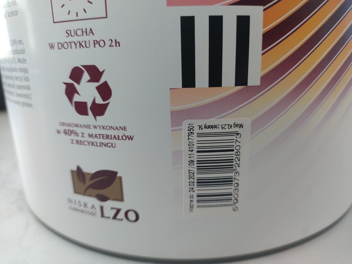 Farba magnat kolorlove butelkowa zieleń loft 5l nowa