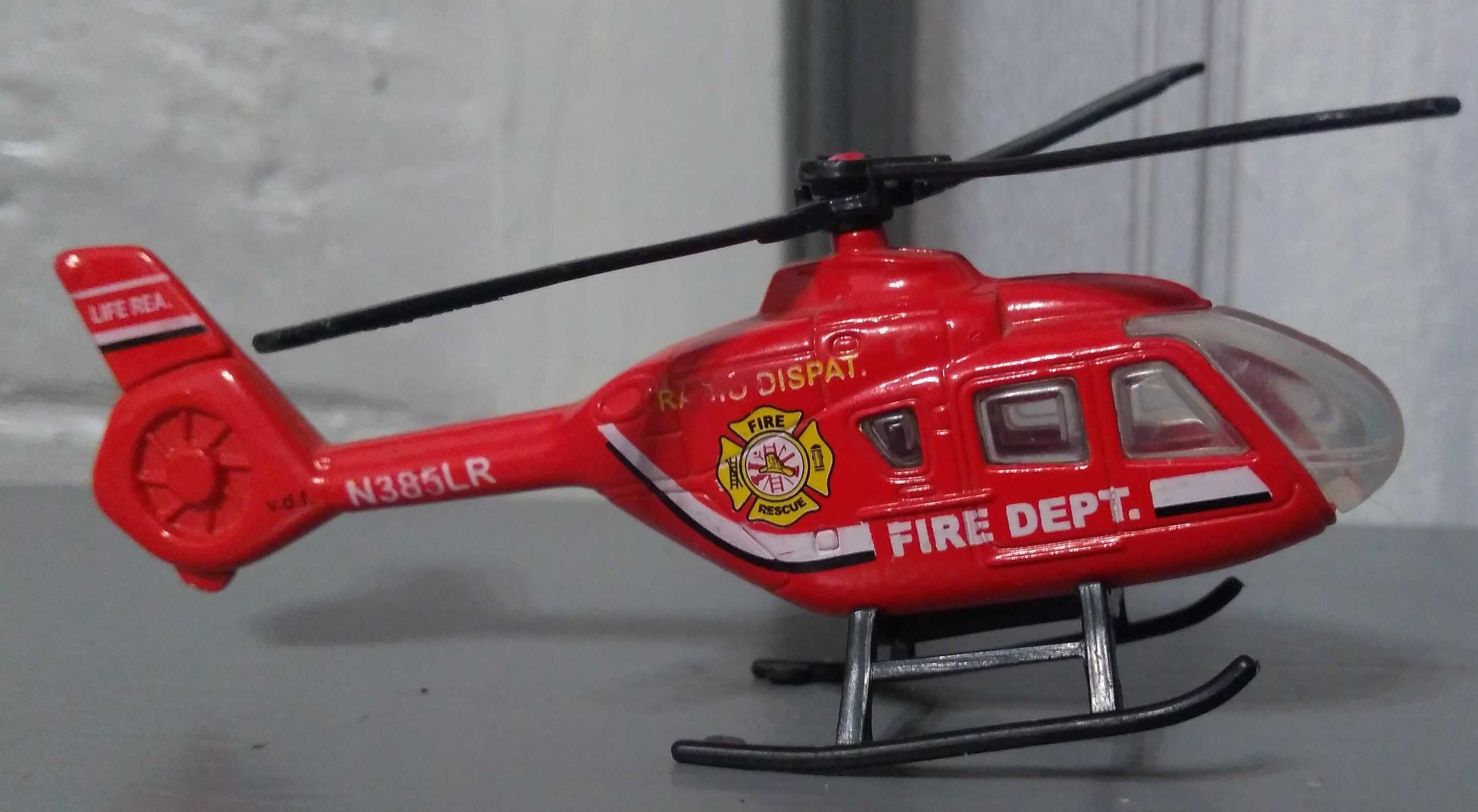 Детская коллекционная игрушка Вертолет Службы спасения FIRE DEPT
