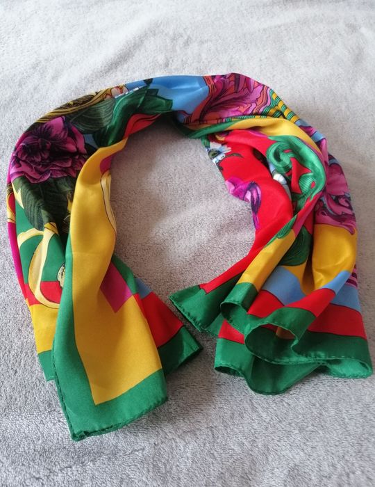 Chusta apaszka w kwiaty vintage