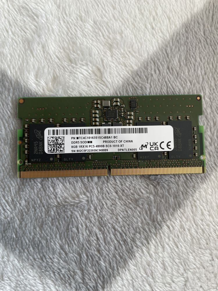 Оперативна пам'ять Micron 8 GB SO-DIMM DDR5 4800 MHz