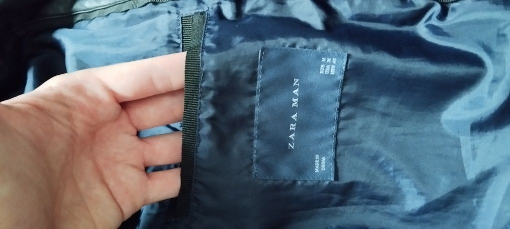 Оригінал Zara новий бомпер бомбер чоловічий куртка кожана