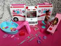 Karetka Barbie / Zestaw Mattel / Ambulans + Basen