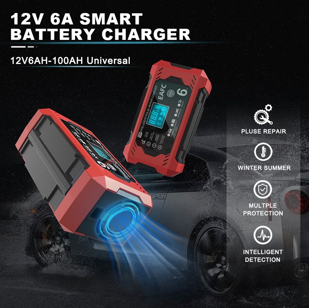 Ładowarka do akumulatorów żelowych 12V 6A prostownik automatyczny