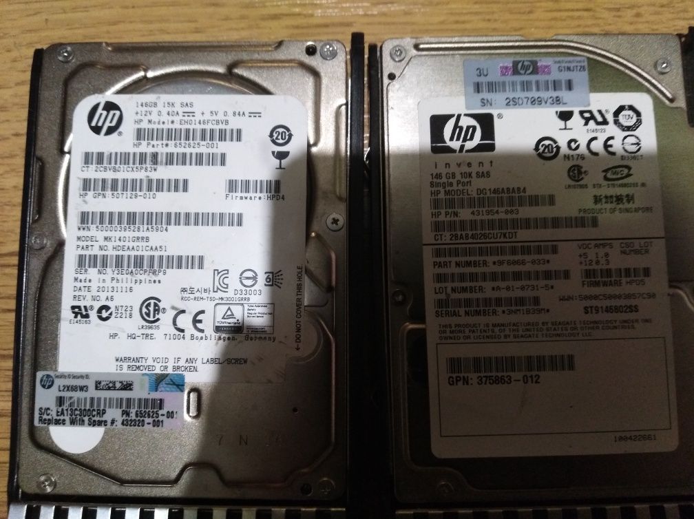 HP dysk zasilacz Sas serwer