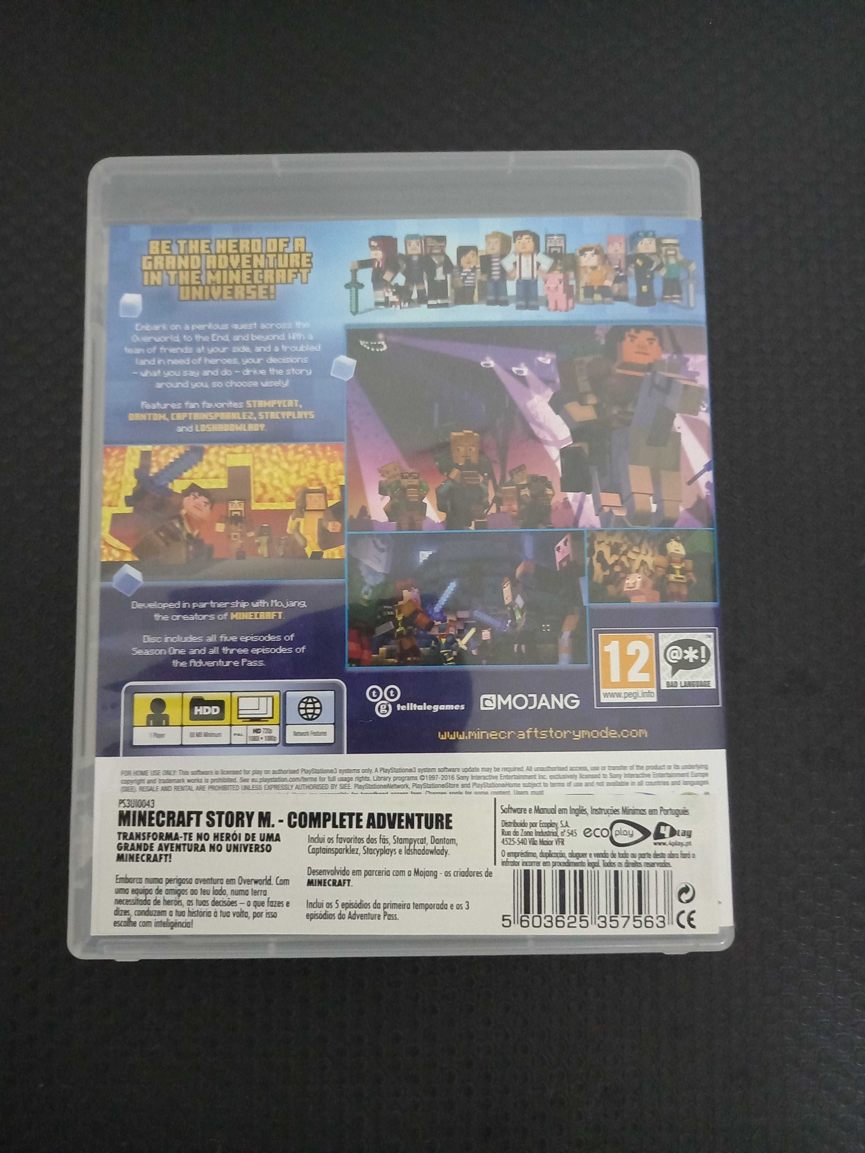 Minecraft Story Mode The Complete Adventure Playstation3 PS3