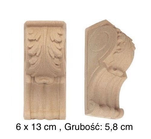 Pilaster ozdoba dekor szafy kufry komody 133x60mm Kroksztyn Podp Hobby