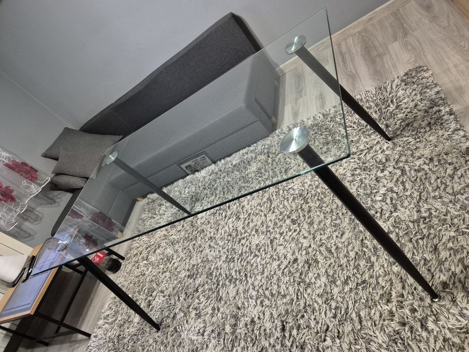 Stół do jadalni kuchni salonu szklany blat 140x80