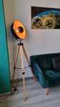 Lampa retro loft edison dj zespół salon statyw drewniany KRAKÓW