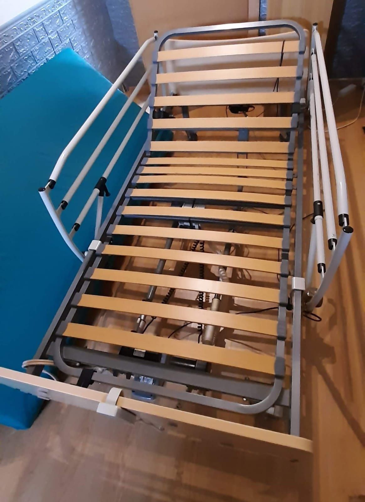Cama articulada + colchão ortopédico + colchão ati-escara