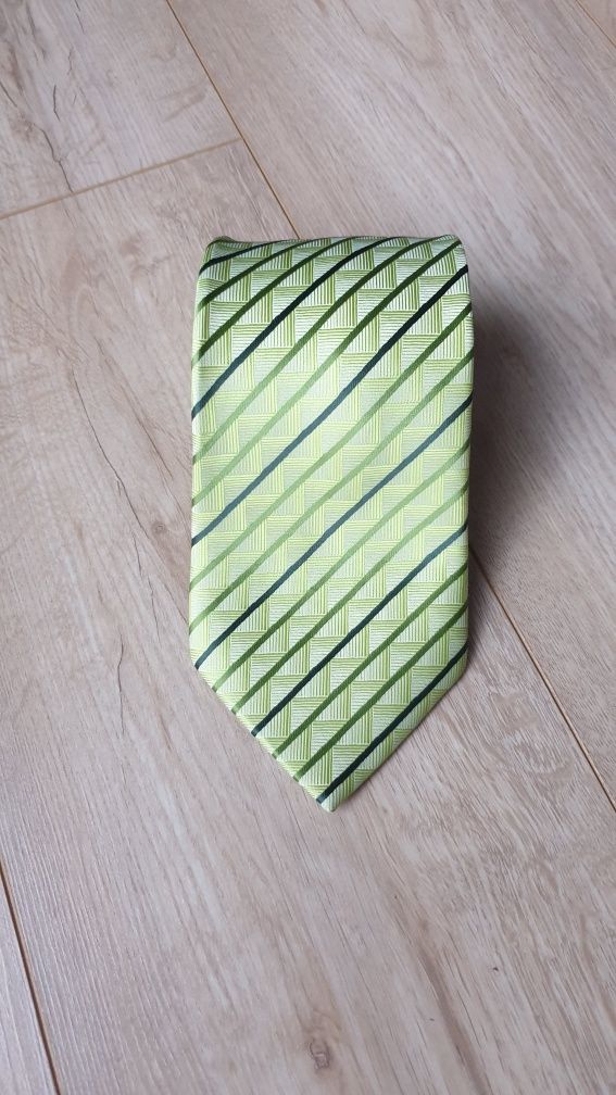 Krawat męski zielony pistacjowy