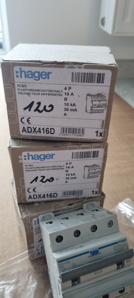 Hager ADX416D ADS916d ADA516D różnicowki