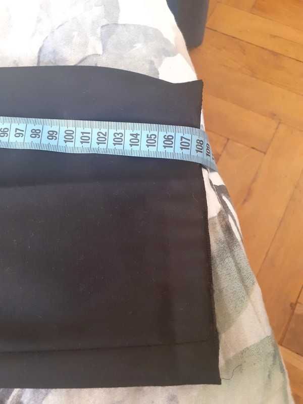 spodnie męskie garnitur jedwab wełna wizytowe czarne L ferrano 176 94