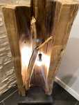 Lampa drewniana loft/industrial