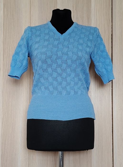 Błękitna bluzka cienki sweterek XS/S