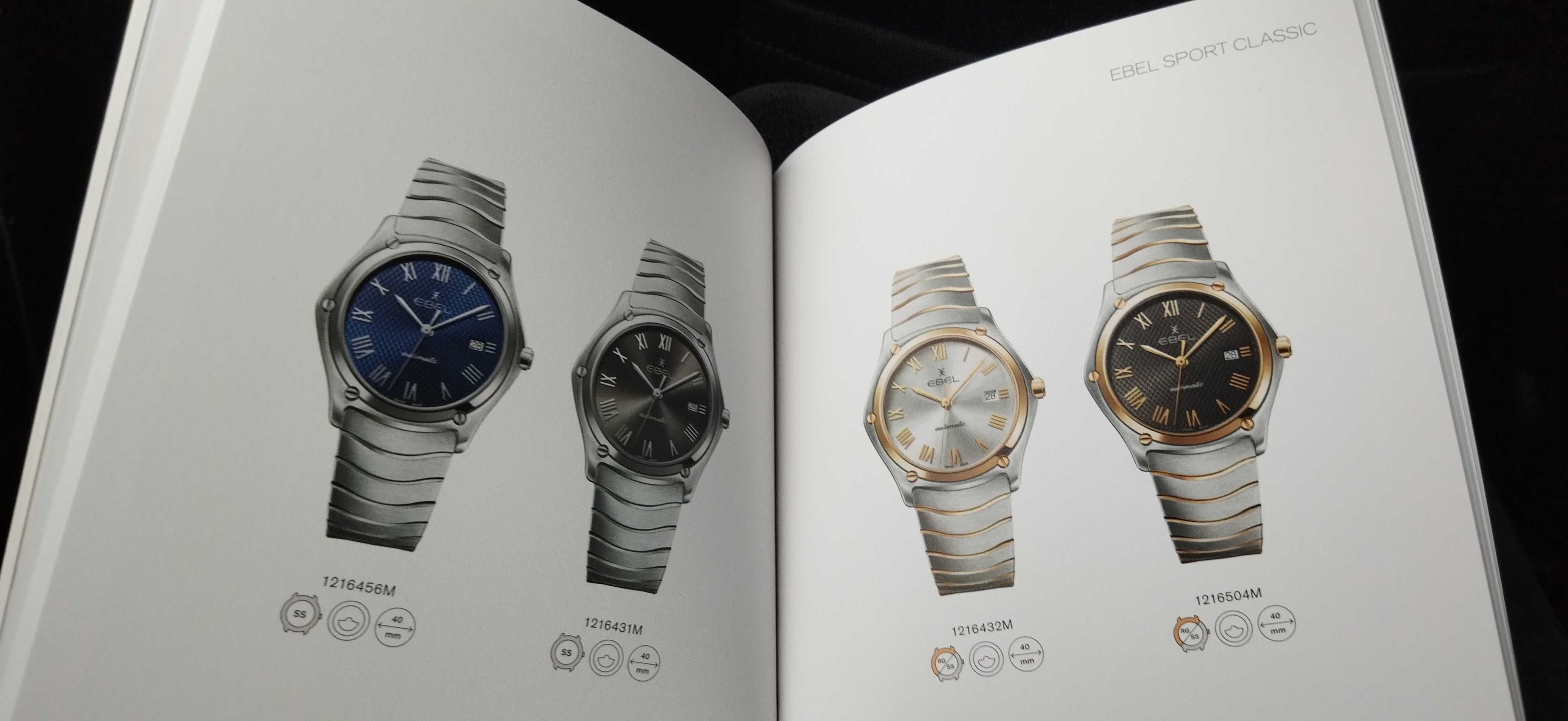 Luksusowy wyjątkowy Kolekcjonerski Katalog zegarek EBEL + cennik